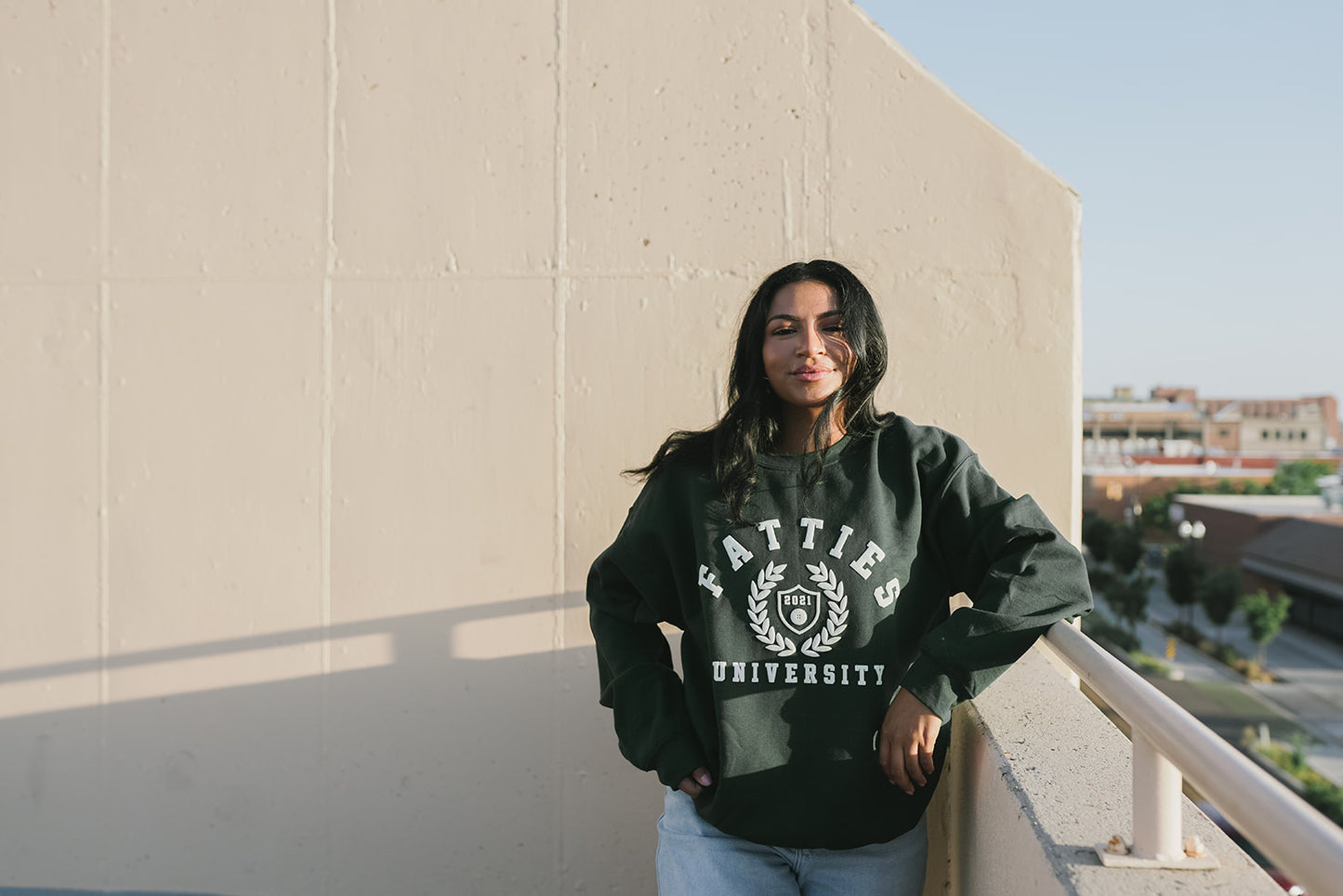 Fatties University Crewneck (Forrest Green)