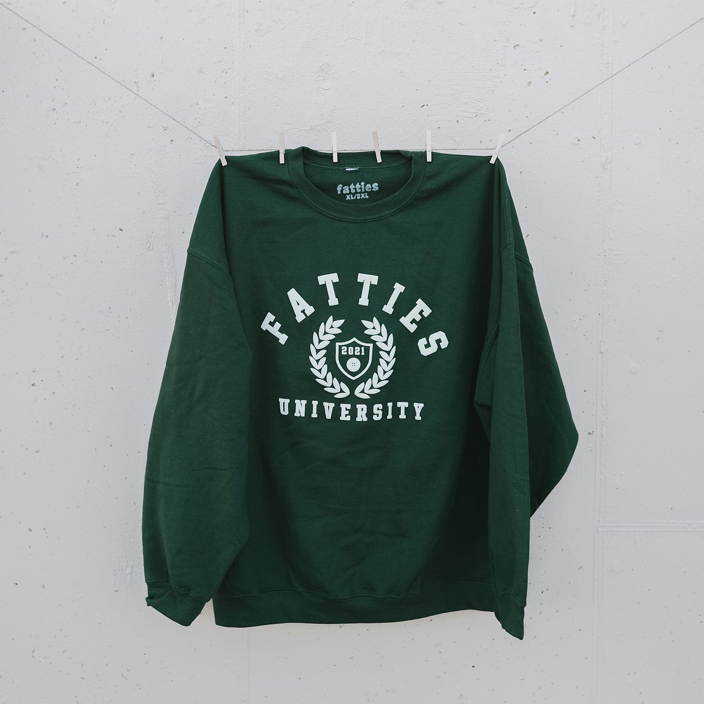 Fatties University Crewneck (Forrest Green)